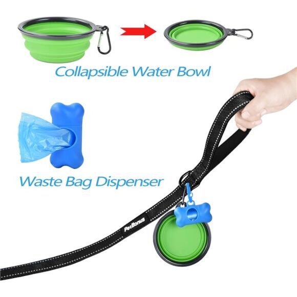 Double Dog Leash, No Tangle Dual Leash, Reflective Walking Training Lead - Picture 6 of 7